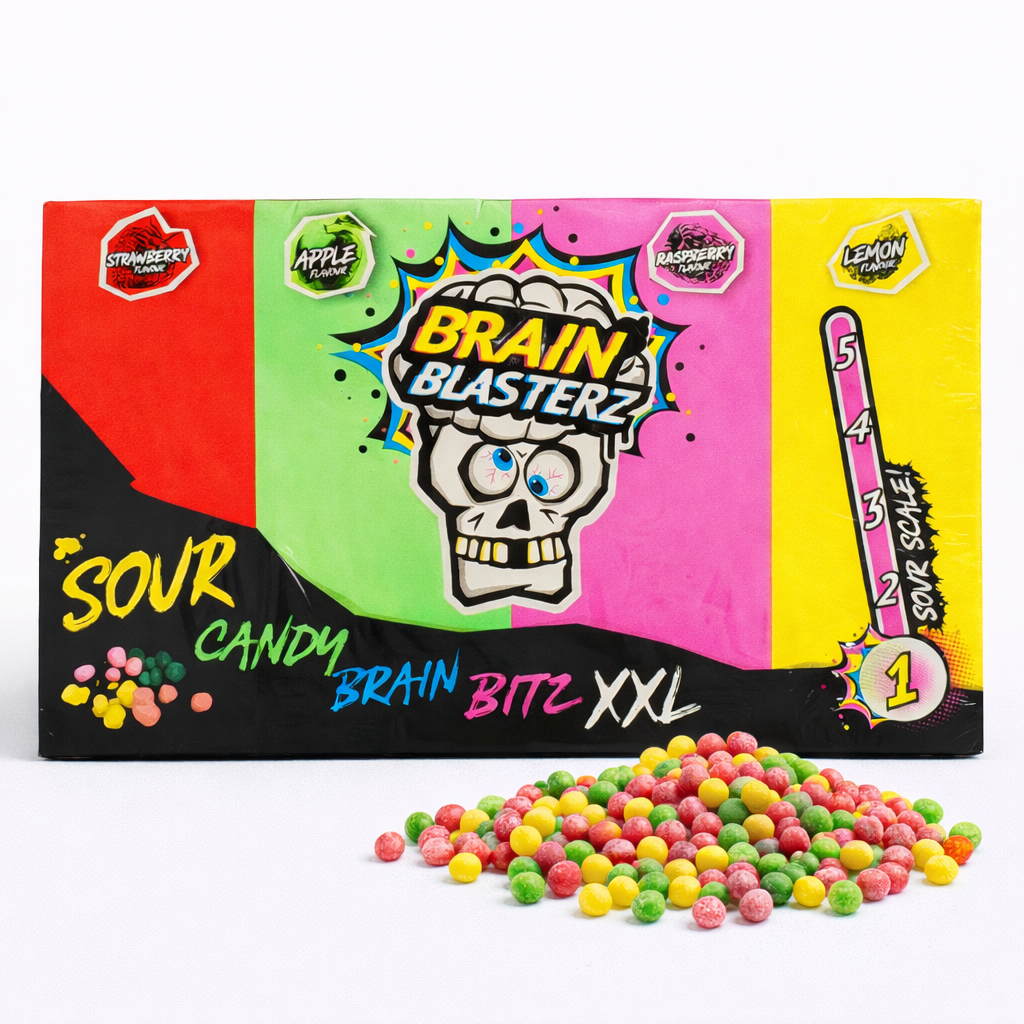 Brain Blasterz Sour Candy Brain Bitz XXL 144g (Halal & Vegan)