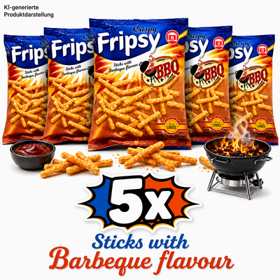 5x Fripsy - BBQ Sticks 50g (halal)(Mazedonien)