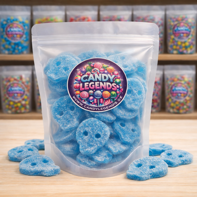 NEU! Saure Totenköpfe Blaubeere 300g Einzelsorte (halal & vegan)